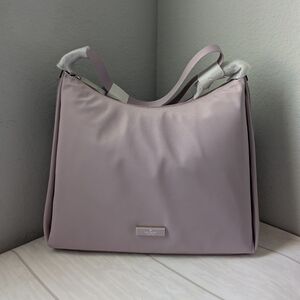 NWT Kate Spade KL963 Carter Nylon Large Convertible Crossbody In Lavender Smoke